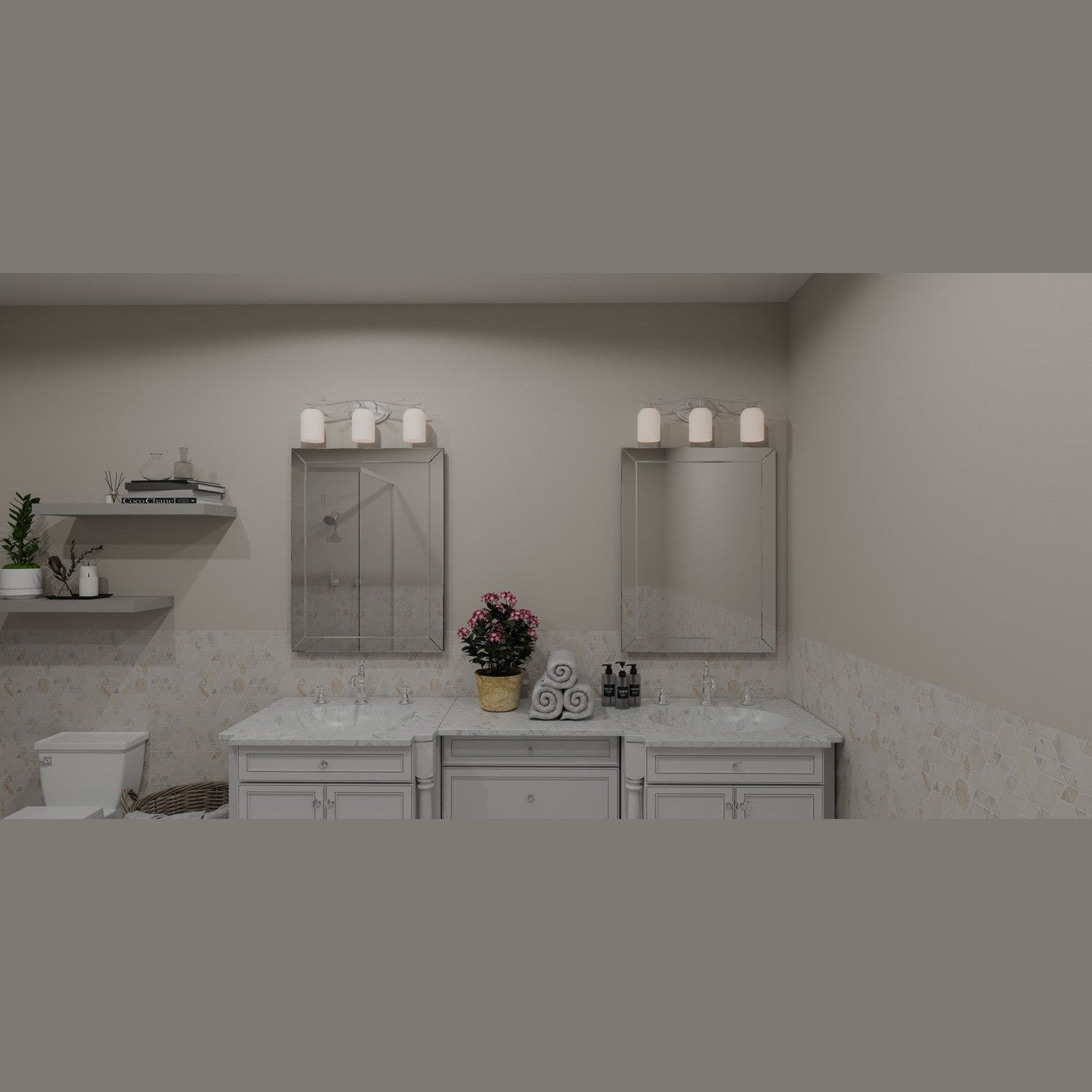 Quoizel - ULY8624BN - Three Light Bath - Ulysses - Brushed Nickel