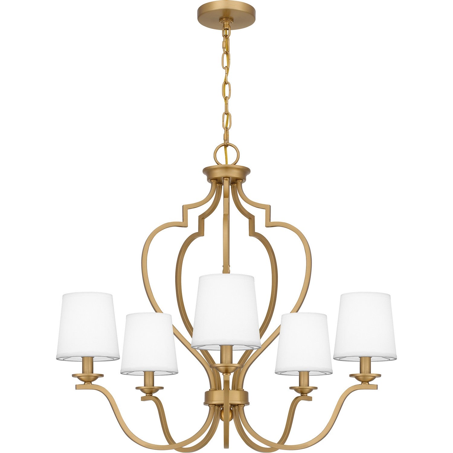 Quoizel - WIL5027BWS - Five Light Chandelier - Wilkins - Brushed Weathered Brass