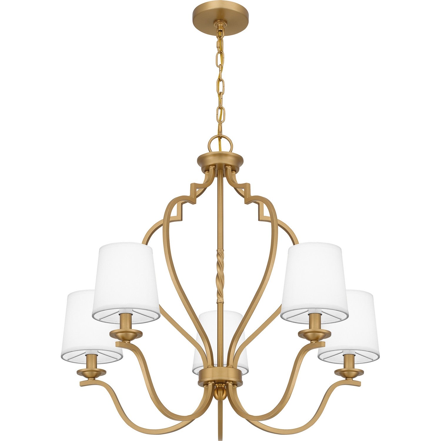 Quoizel - WIL5027BWS - Five Light Chandelier - Wilkins - Brushed Weathered Brass