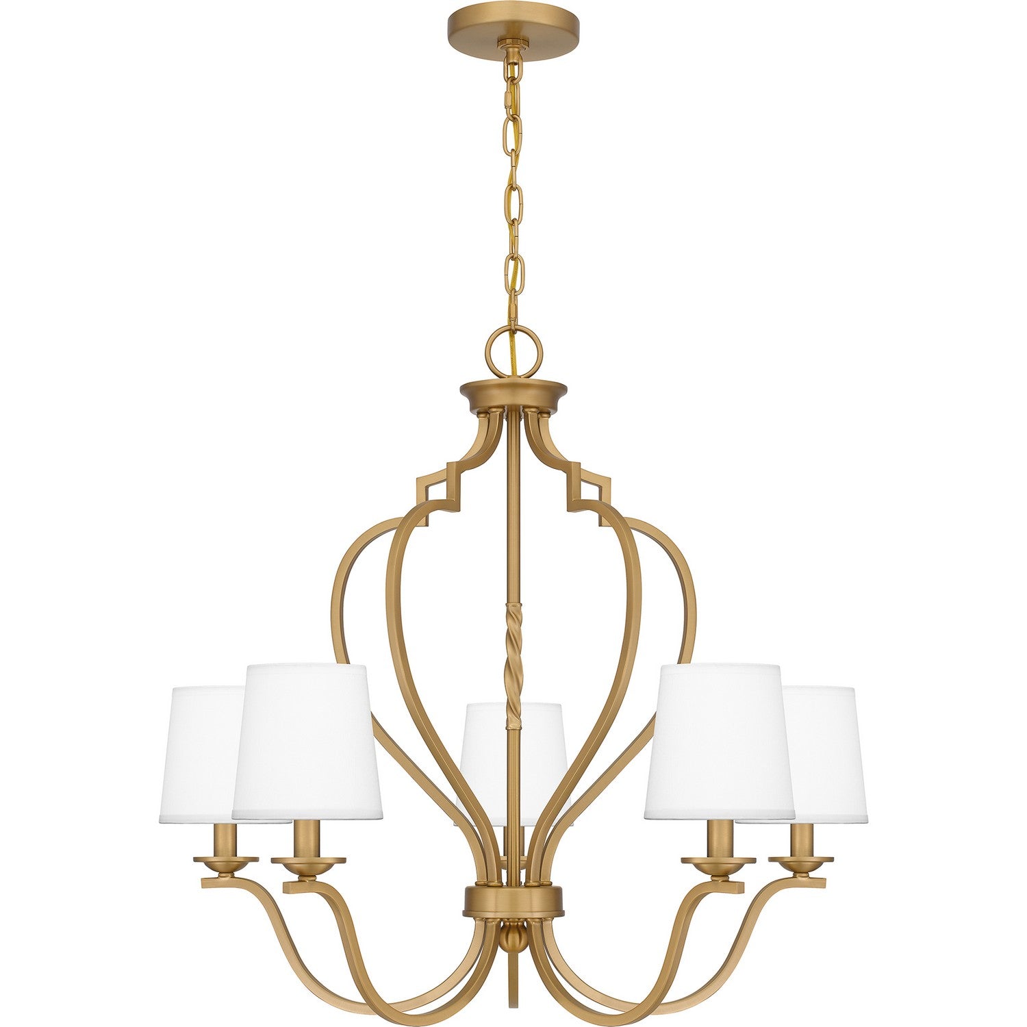 Quoizel - WIL5027BWS - Five Light Chandelier - Wilkins - Brushed Weathered Brass