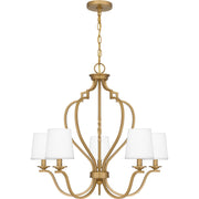 Quoizel - WIL5027BWS - Five Light Chandelier - Wilkins - Brushed Weathered Brass