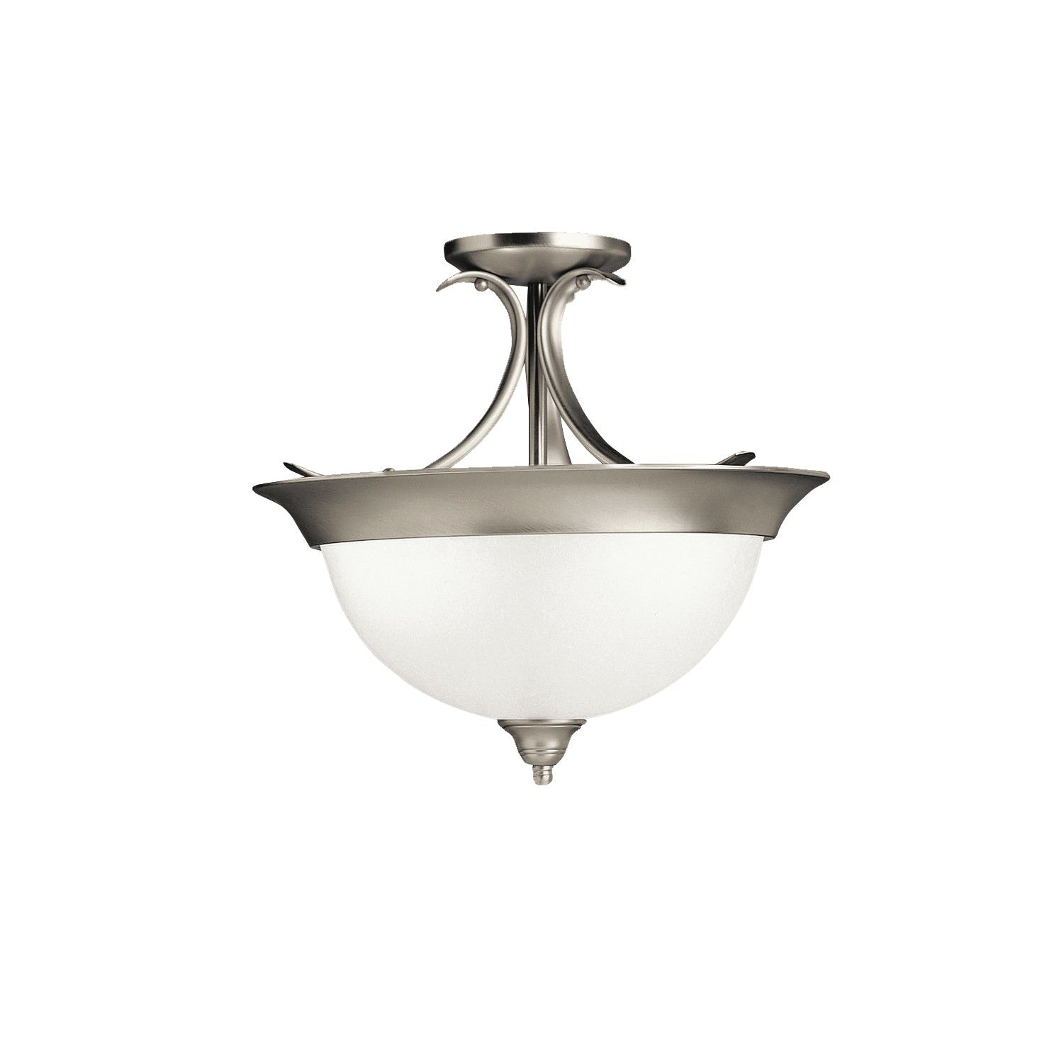 Kichler - 3623NI - Three Light Semi Flush Mount - Dover - Brushed Nickel