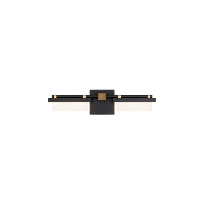 W.A.C. Lighting - WS-91420-BK/AB - LED Bath - Two Fold - Black/Aged Brass