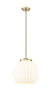 Innovations - 221-1S-AB-G1217-14WV - One Light Pendant - Essex - Antique Brass