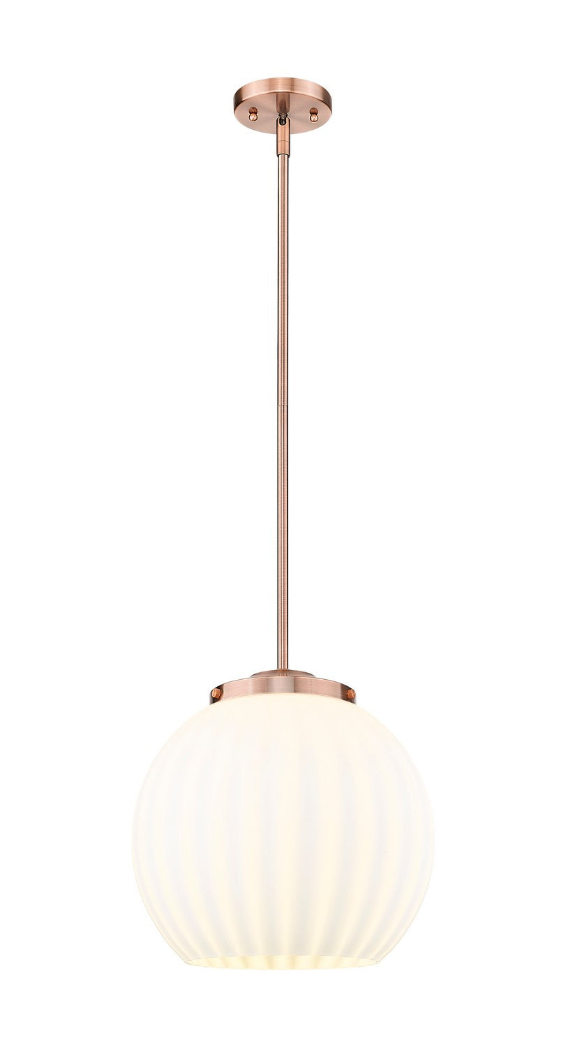Innovations - 221-1S-AC-G1217-14WV - One Light Pendant - Essex - Antique Copper