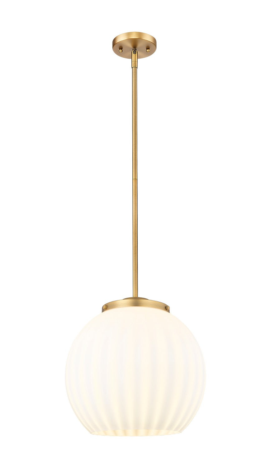 Innovations - 221-1S-BB-G1217-14WV - One Light Pendant - Essex - Brushed Brass