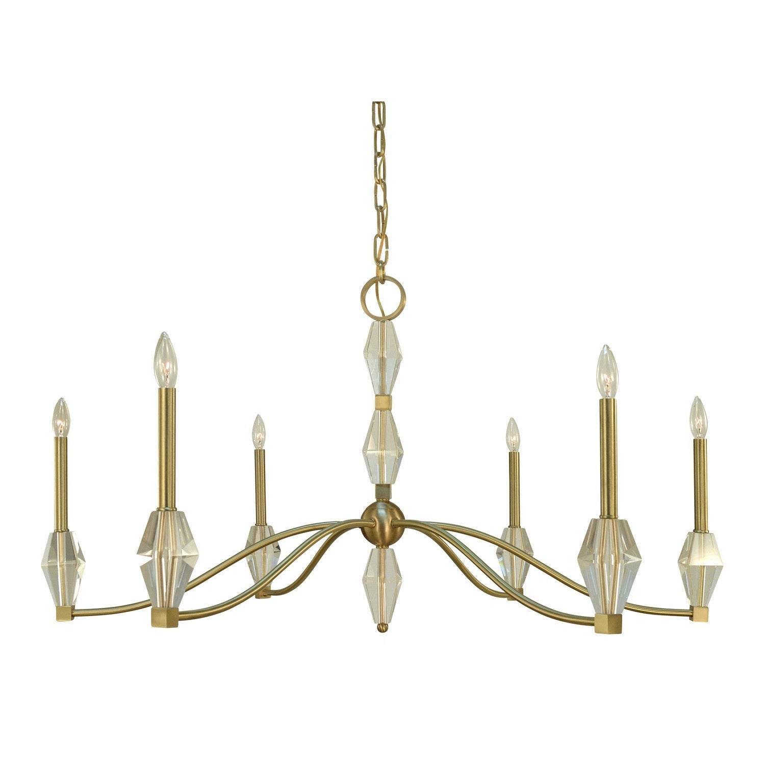 Framburg - 5660 BR - Six Light Chandelier - Vivian - Brushed Brass