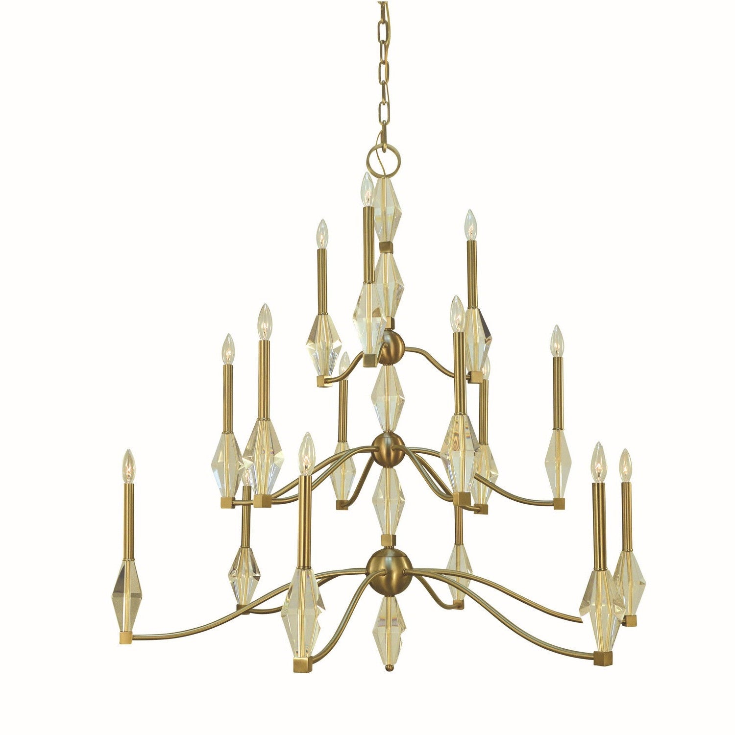 Framburg - 5668 BR - 15 Light Chandelier - Vivian - Brushed Brass