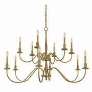 Framburg - 5780 BR - 12 Light Dining Chandelier - Matera - Brushed Brass