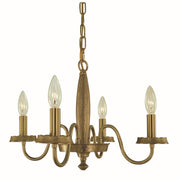 Framburg - 5784 BR - Four Light Chandelier - Matera - Brushed Brass