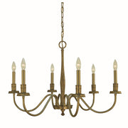Framburg - 5786 BR - Six Light Chandelier - Matera - Brushed Brass