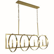 Framburg - 5864 BR - Four Light Island Chandelier - Olivia - Brushed Brass