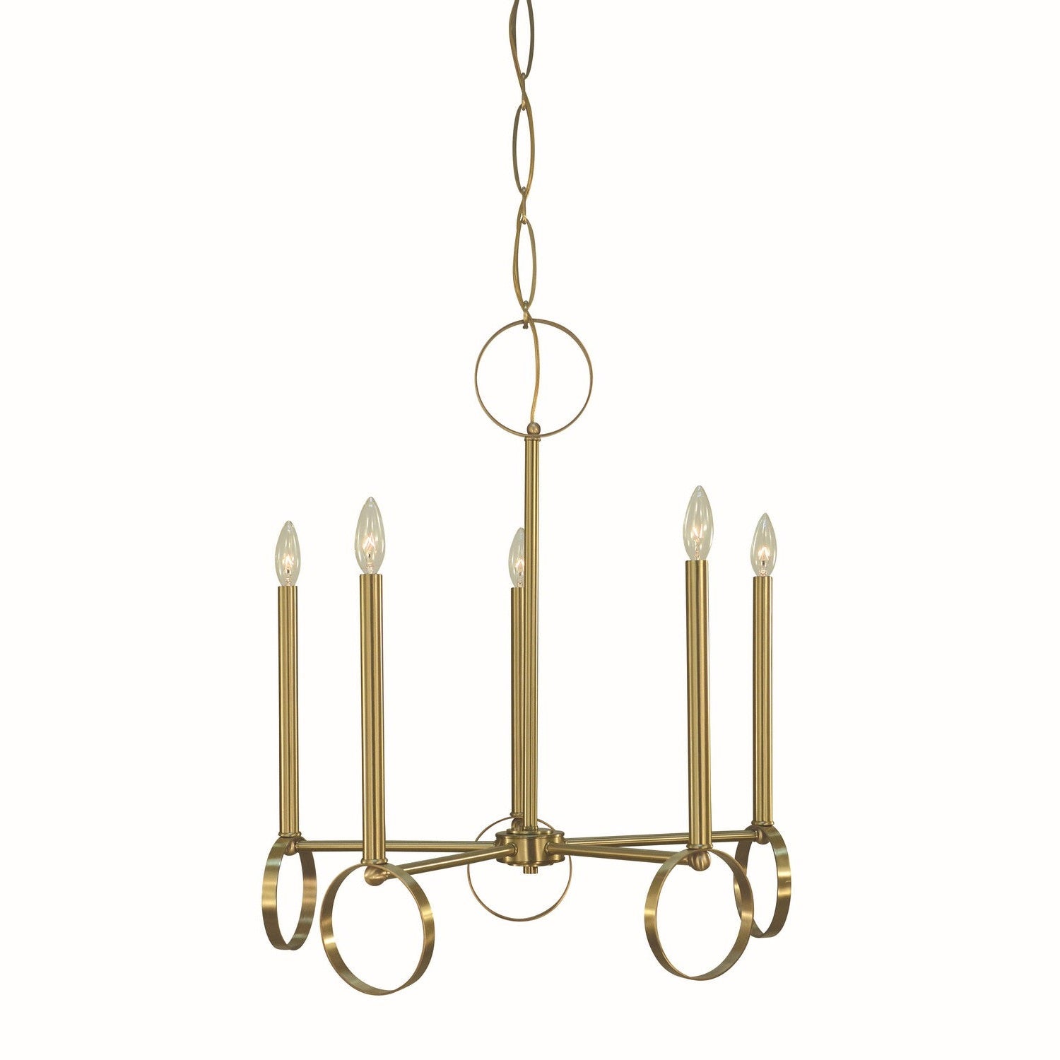 Framburg - 5865 BR - Five Light Chandelier - Olivia - Brushed Brass