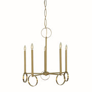 Framburg - 5865 BR - Five Light Chandelier - Olivia - Brushed Brass