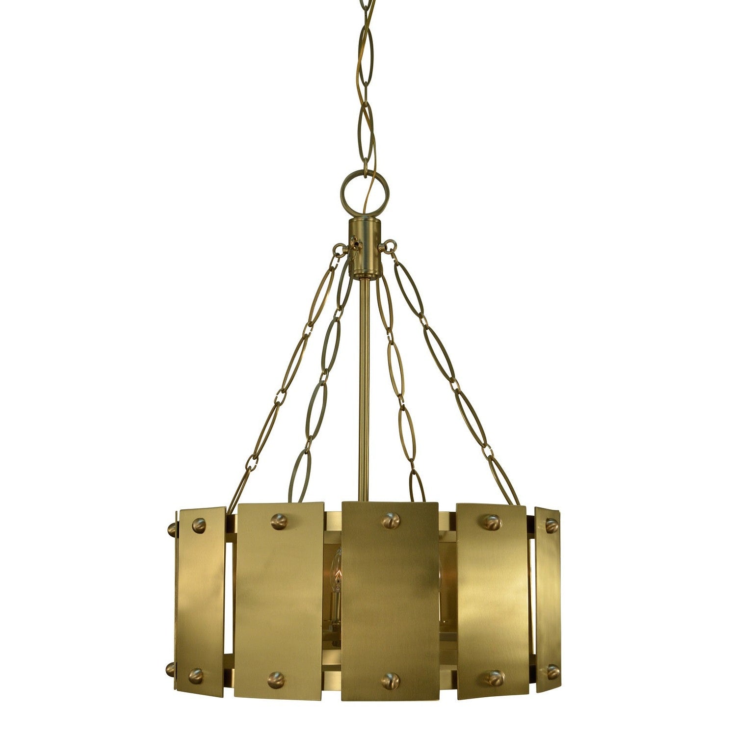 Framburg - 5866 BR - Six Light Chandelier - Barrington - Brushed Brass