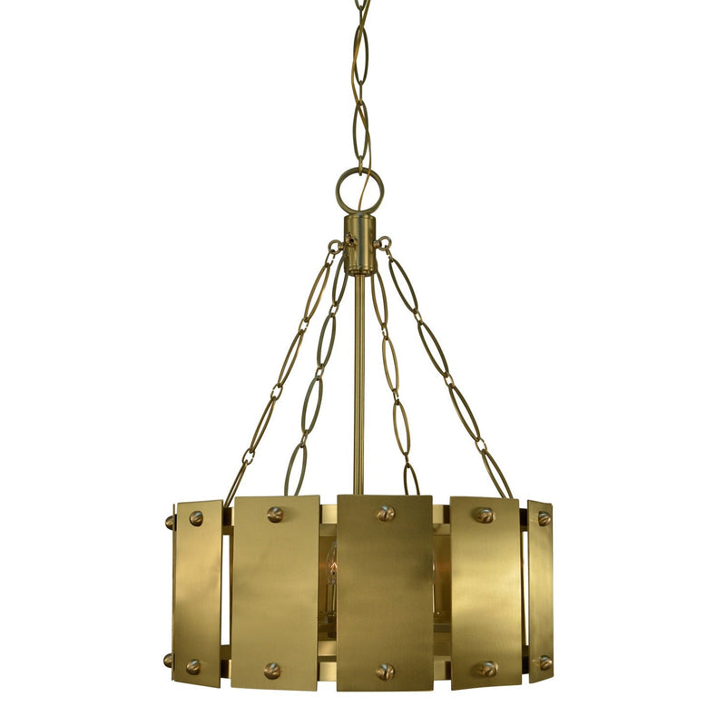 Framburg - 5866 BR - Six Light Chandelier - Barrington - Brushed Brass