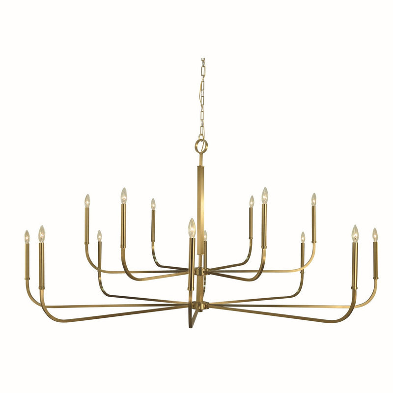 Framburg - 5870 BR - 14 Light Foyer Chandelier - Manhattan - Brushed Brass
