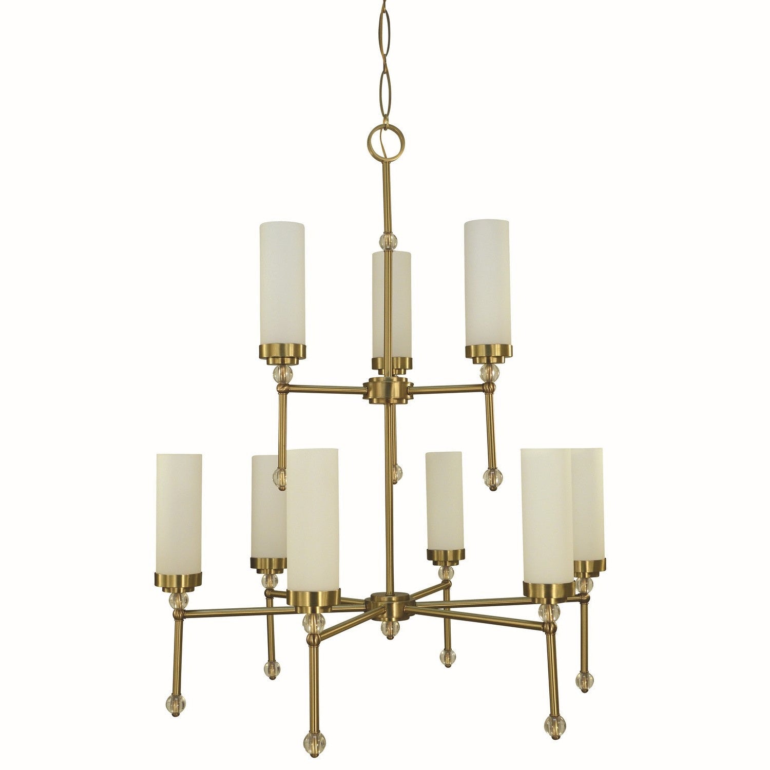 Framburg - 5889 BR - Nine Light Foyer Chandelier - Emily - Brushed Brass