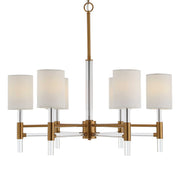 Uttermost - 21380 - Six Light Chandelier - Welkin - Warm Brass