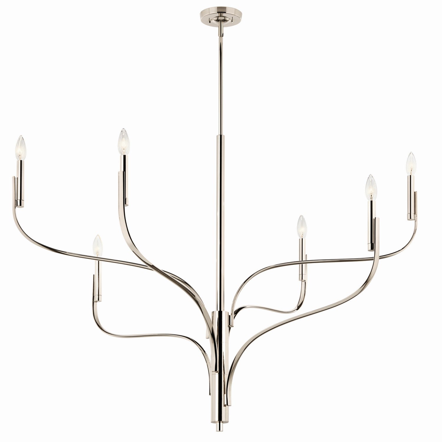 Kichler - 52674PN - Six Light Chandelier - Livadia - Polished Nickel