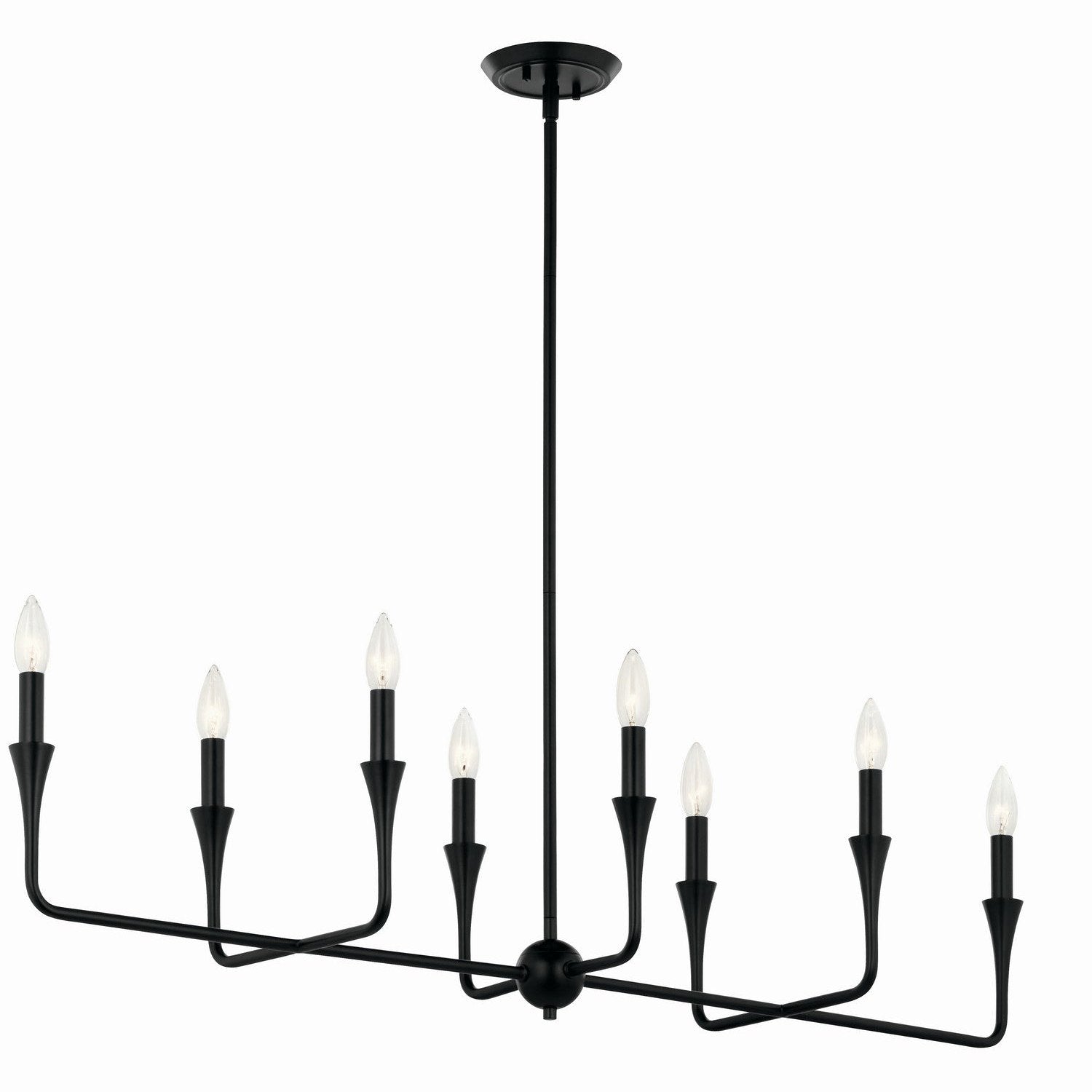 Kichler - 52693BK - Eight Light Linear Chandelier - Alvaro - Black