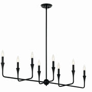 Kichler - 52693BK - Eight Light Linear Chandelier - Alvaro - Black