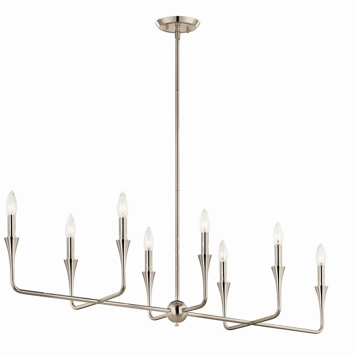 Kichler - 52693PN - Eight Light Linear Chandelier - Alvaro - Polished Nickel