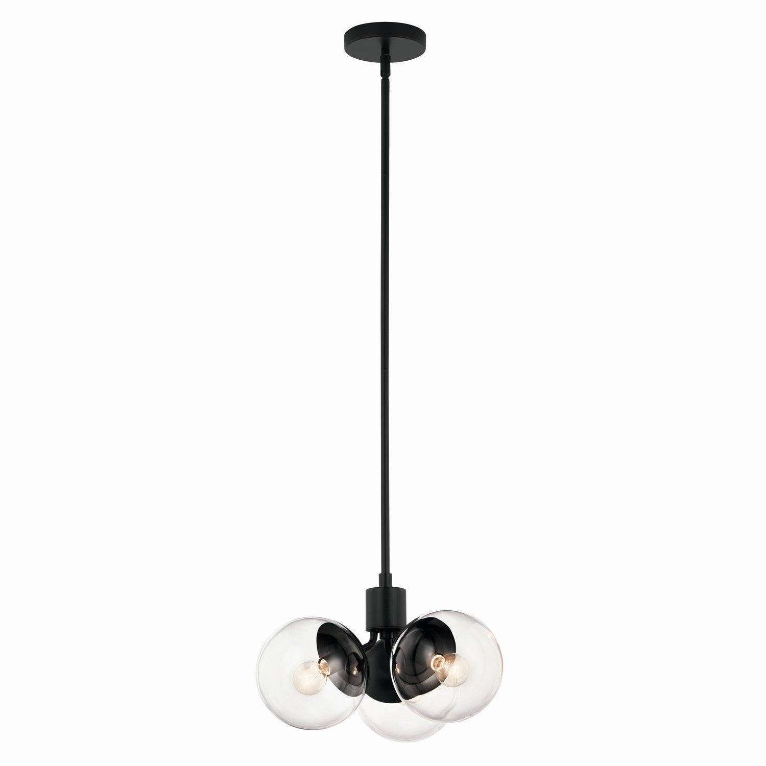 Kichler - 52700BKCLR - Three Light Chandelier/Semi Flush - Silvarious - Black