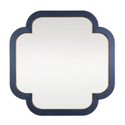 Varaluz - 455MI50A - Wall Mirror - Swiss - Dark Blue Grasscloth/Weathered Brass
