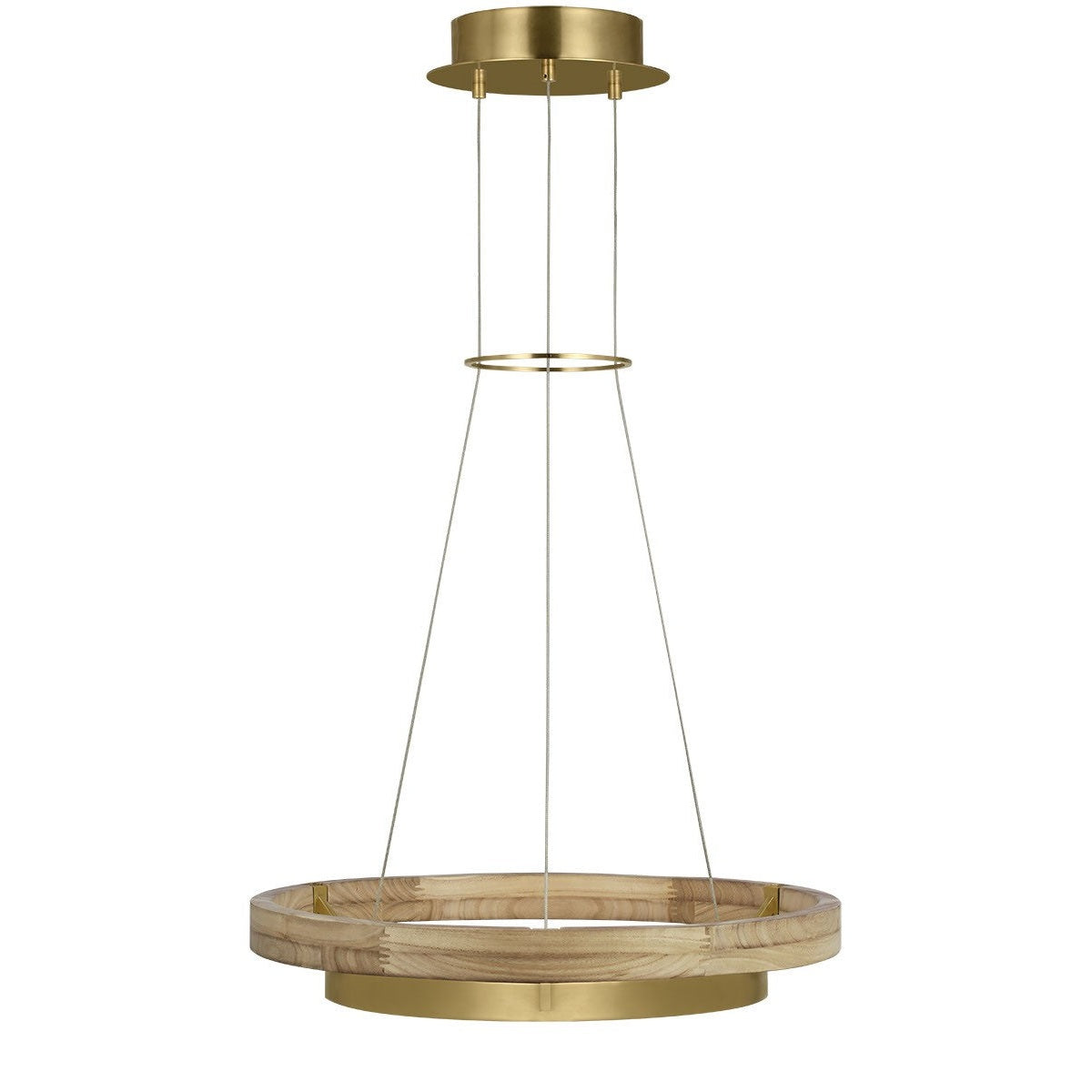 Visual Comfort Modern - 700GRC24HABNO-LED930 - LED Chandelier - Grace - Hand Rubbed Antique Brass/Natural Oak