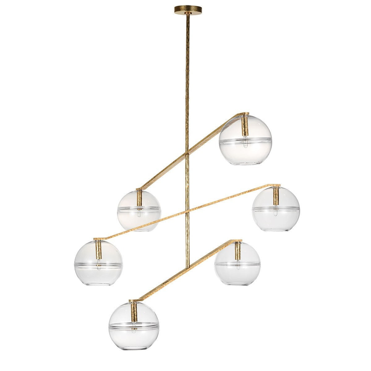 Visual Comfort Modern - SLCH354CPAB - Six Light Chandelier - Lowing - Polished Antique Brass