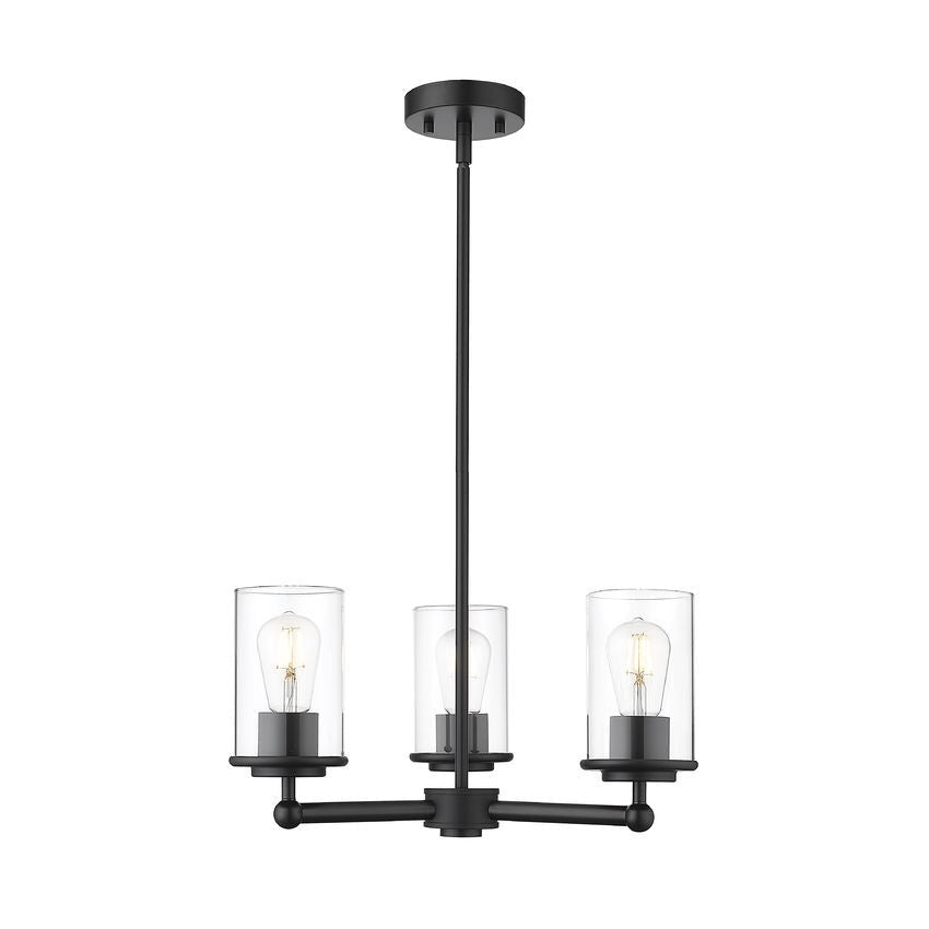 Z-Lite - 742-3MB - Three Light Chandelier - Thayer - Matte Black