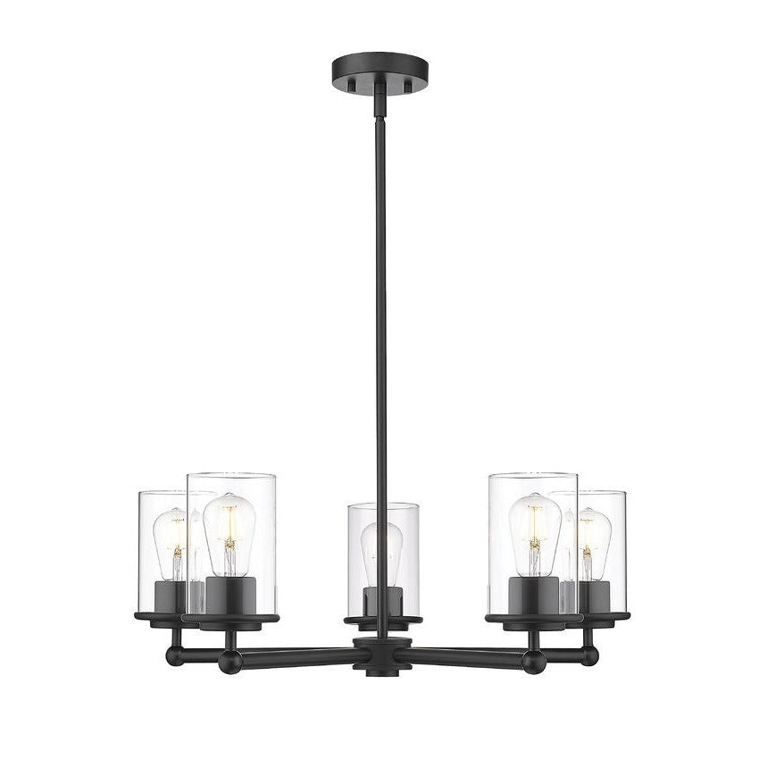 Z-Lite - 742-5MB - Five Light Chandelier - Thayer - Matte Black