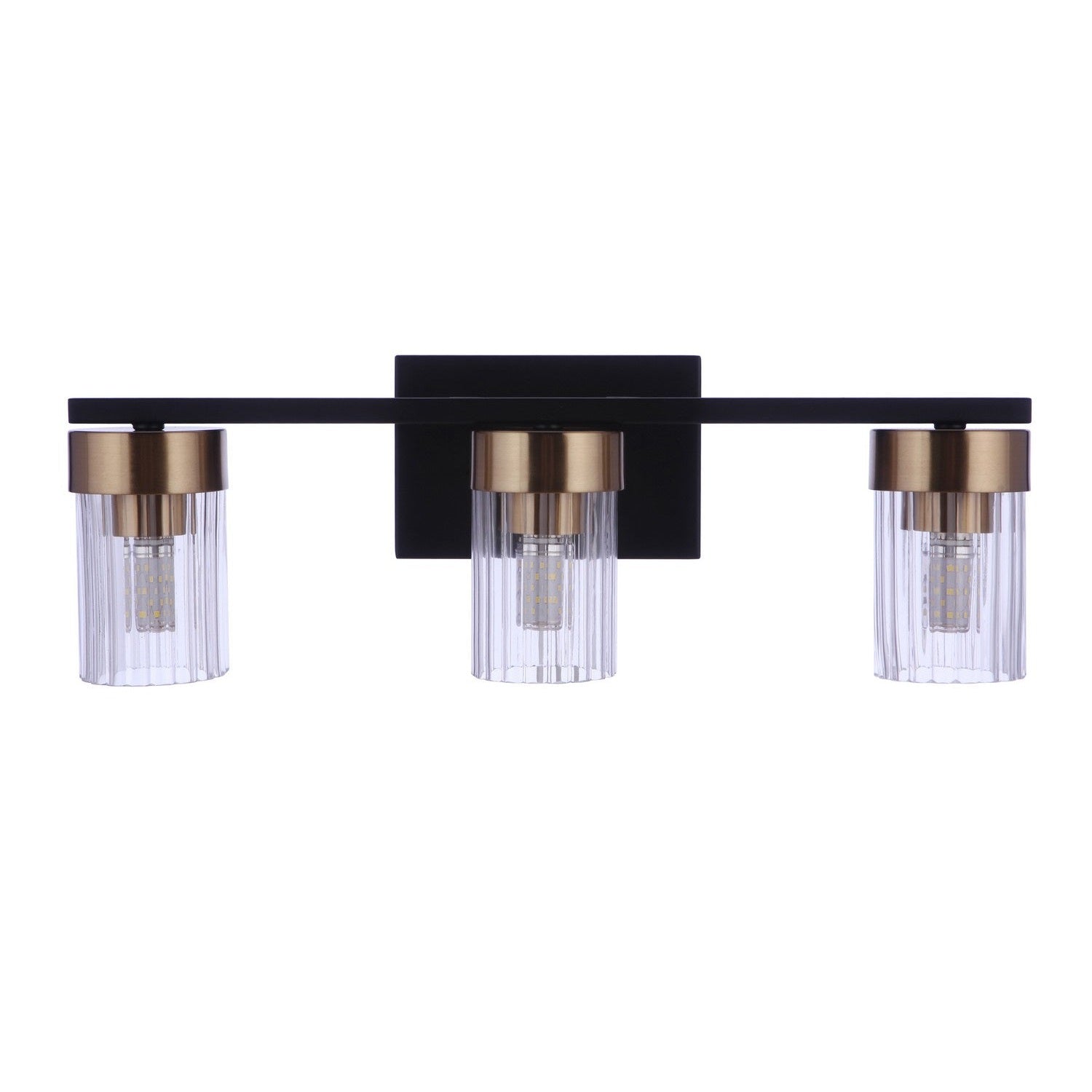 Craftmade - 11819FBSB3 - Three Light Vanity - Bond Street - Flat Black/Satin Brass