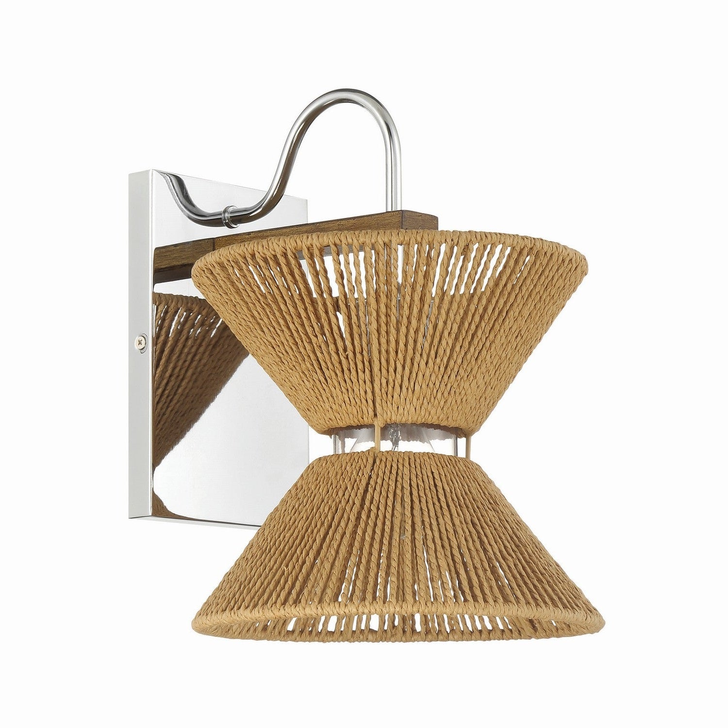 Craftmade - 58561-CHWAL - One Light Wall Sconce - Serena - Chrome/Walnut