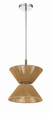 Craftmade - 58591-CHWAL - One Light Pendant - Serena - Chrome/Walnut
