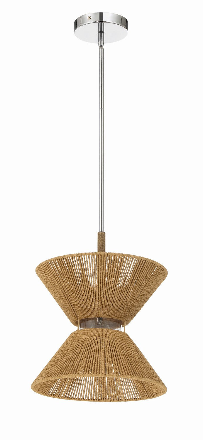 Craftmade - 58591-CHWAL - One Light Pendant - Serena - Chrome/Walnut