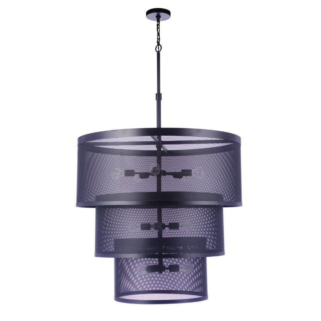 Craftmade - 58992-FB - 12 Light Pendant - Mesh - Flat Black
