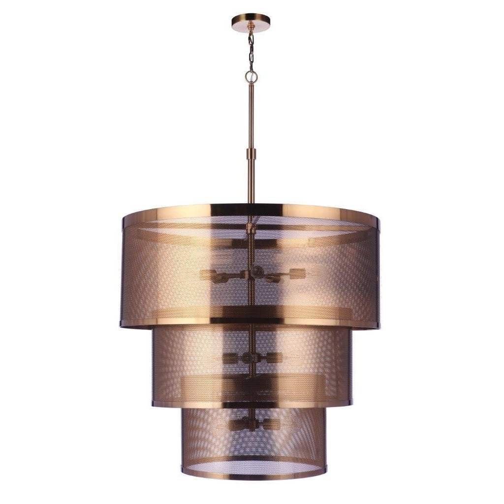Craftmade - 58992-SB - 12 Light Pendant - Mesh - Satin Brass