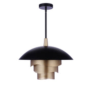Craftmade - P1010FBMG-LED - LED Pendant - Sculptural Statement Pendants - Flat Black/Matte Gold