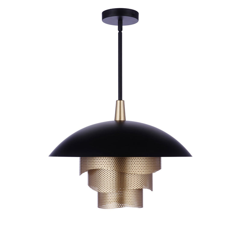 Craftmade - P1010FBMG-LED - LED Pendant - Sculptural Statement Pendants - Flat Black/Matte Gold