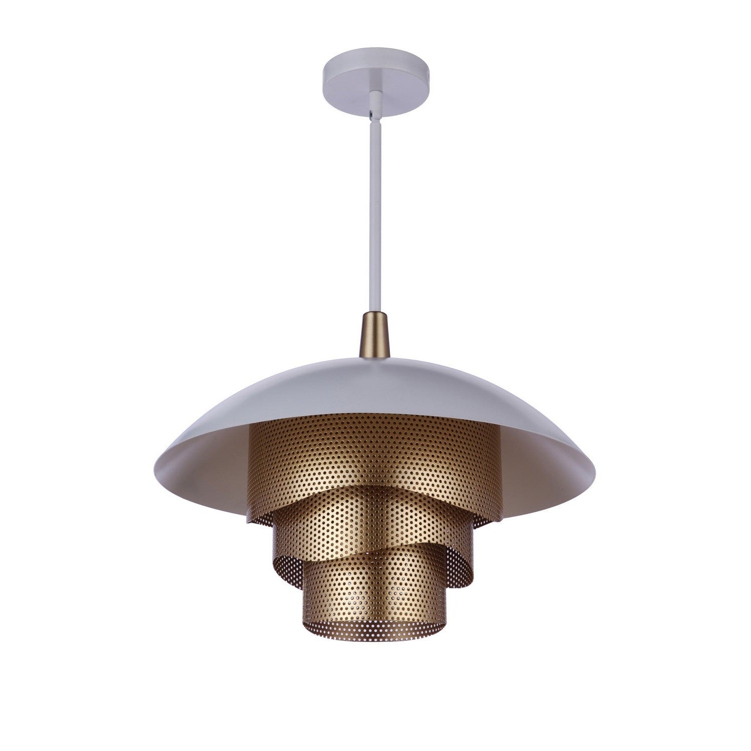 Craftmade - P1010MWWMG-LED - LED Pendant - Sculptural Statement Pendants - Matte White/Matte Gold
