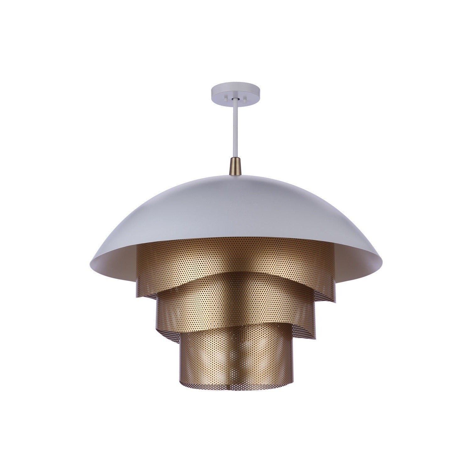 Craftmade - P1011MWWMG-LED - LED Pendant - Sculptural Statement Pendants - Matte White/Matte Gold