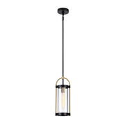 Artcraft - AC11511BB - One Light Pendant - Bonita - Black and Brushed Brass