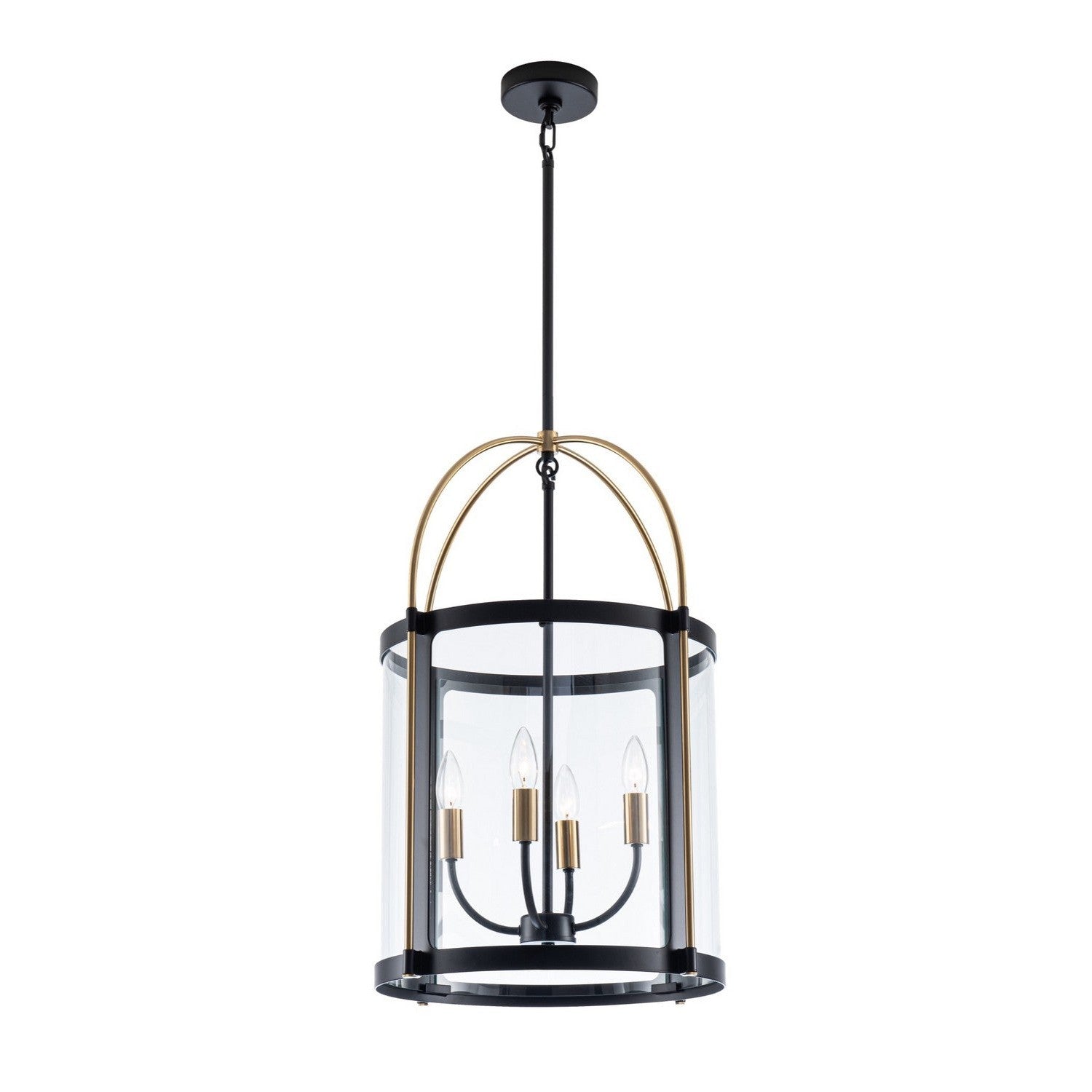Artcraft - AC11515BB - Four Light Pendant - Bonita - Black and Brushed Brass