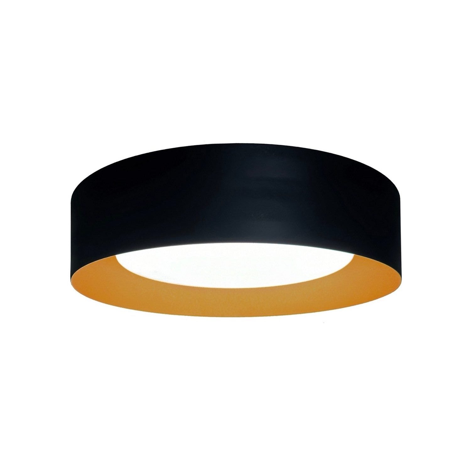 Artcraft - AC7423BK - LED Flush Mount - Orsa - Black and Brushed Brass