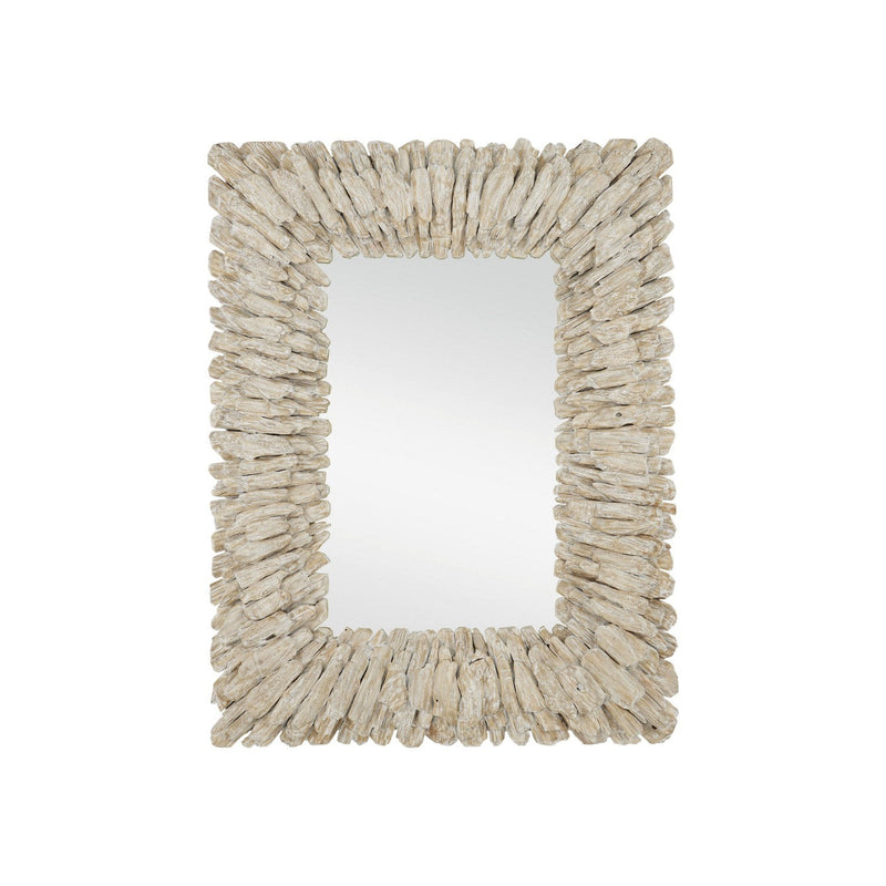 Currey and Company - 1000-0150 - Mirror - Beachhead - Whitewashed Driftwood/Mirror