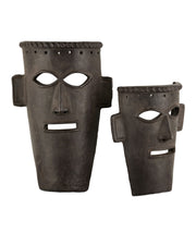 Currey and Company - 1200-0757 - Mask Set of 2 - Etu Collection - Dark Brown