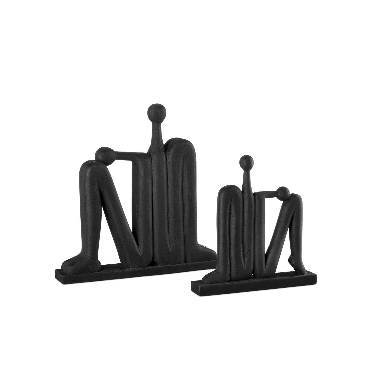 Currey and Company - 1200-0758 - Figure Set of 2 - Abstract Figure Set of 2 - Black