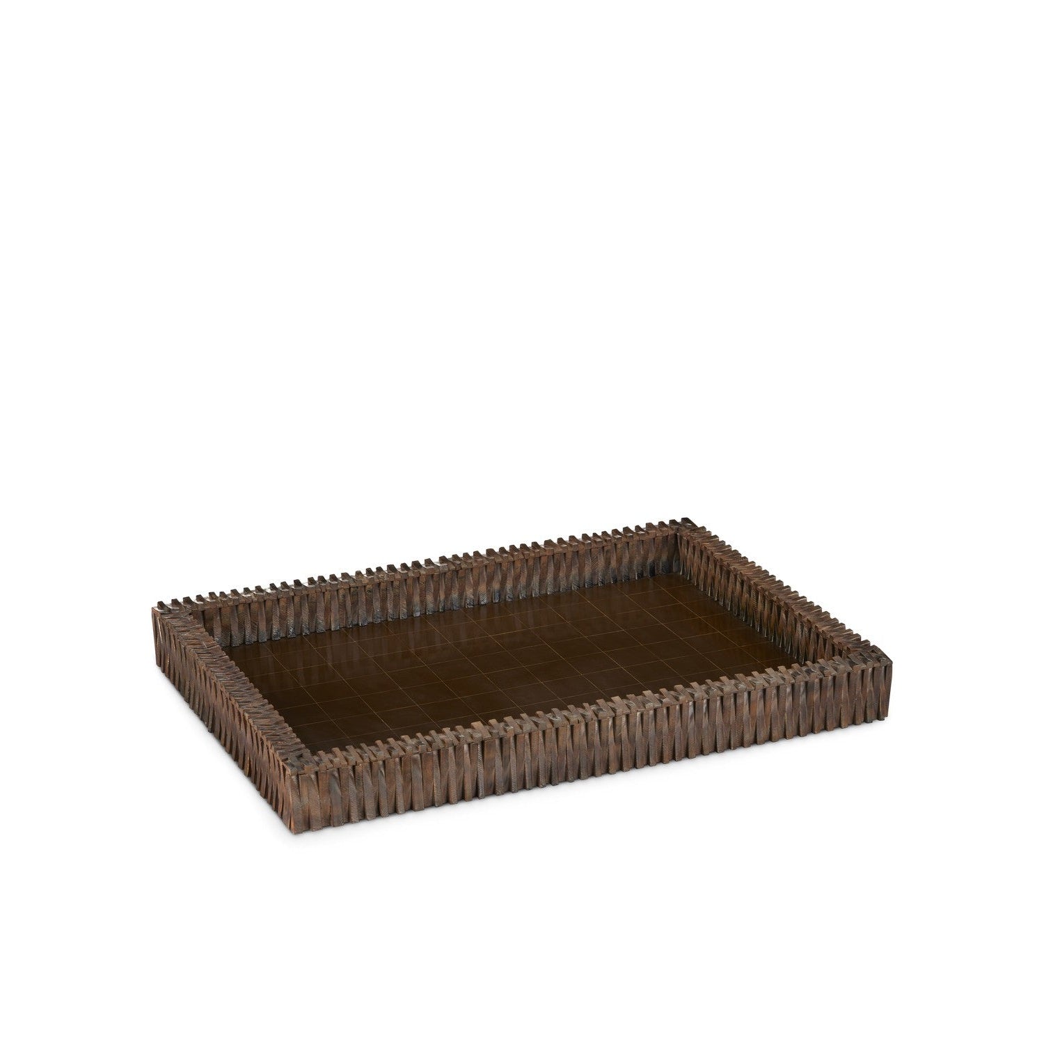Currey and Company - 1200-0760 - Tray - Koa Tray - Burnt Horn/Brown